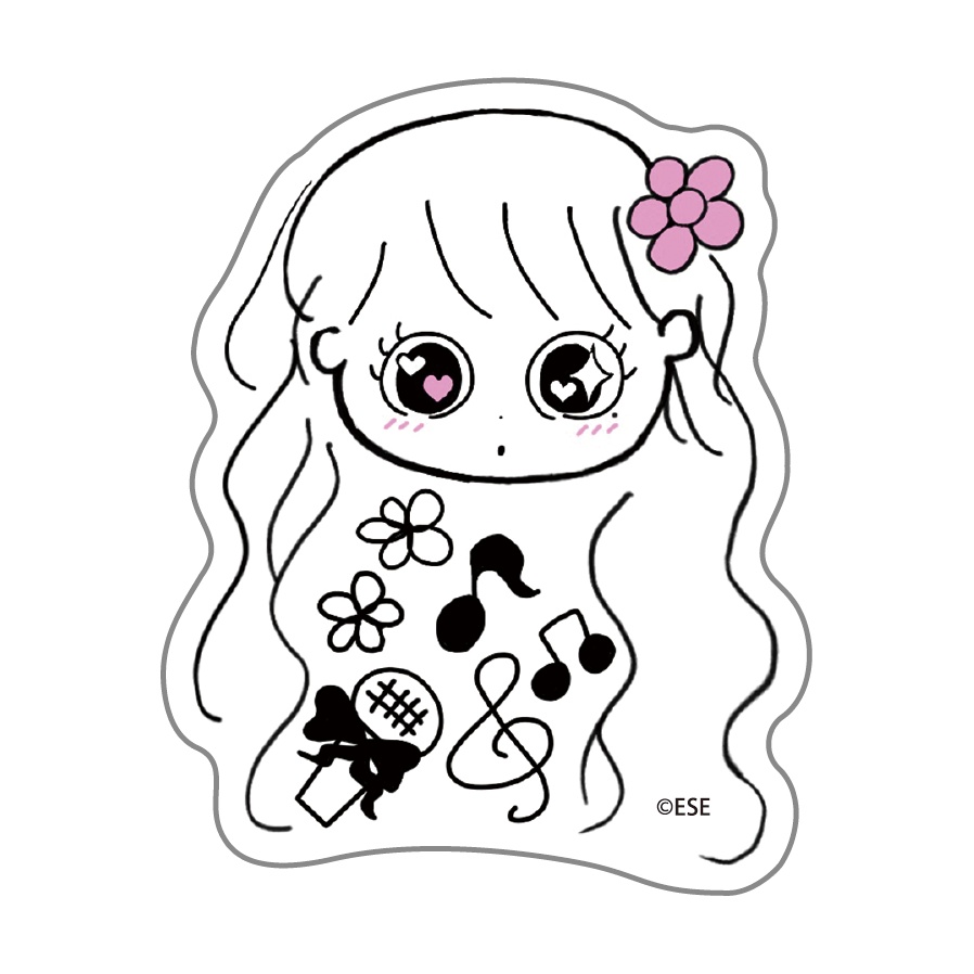 ランダムお絵かきステッカー(2枚セット)Vol.1(全6種)