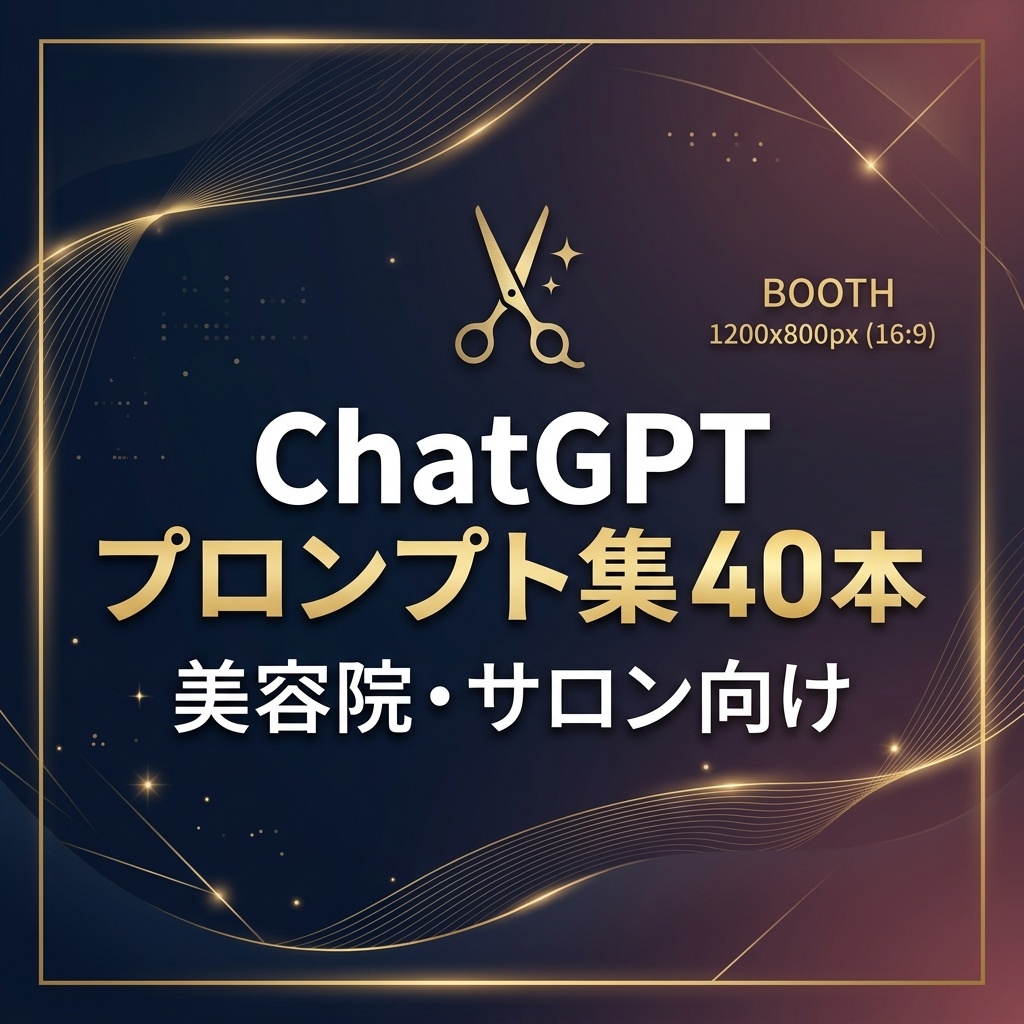 【即使える40本】美容院・ヘアサロン・エステ向け ChatGPTプロンプト集