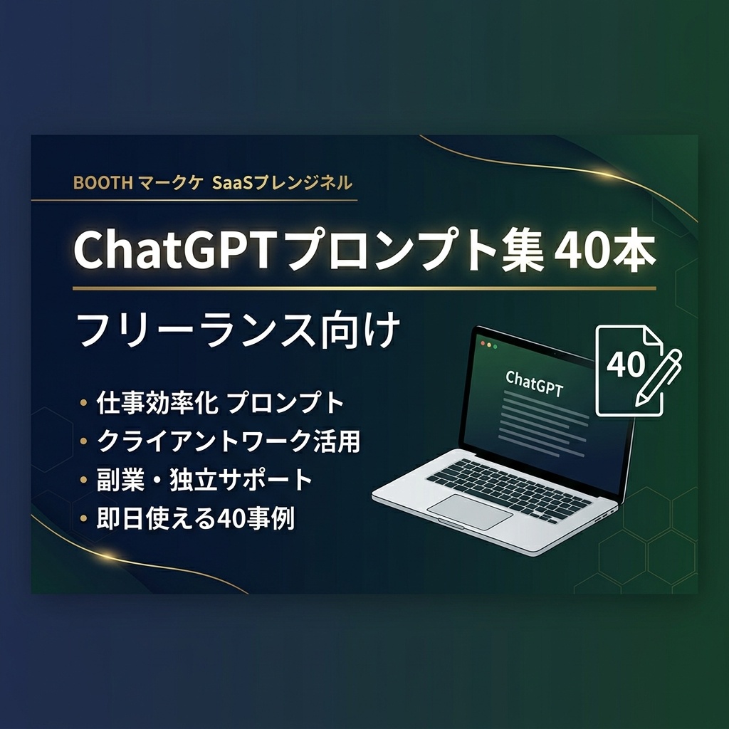 【即使える40本】フリーランス・個人事業主向け ChatGPTプロンプト集