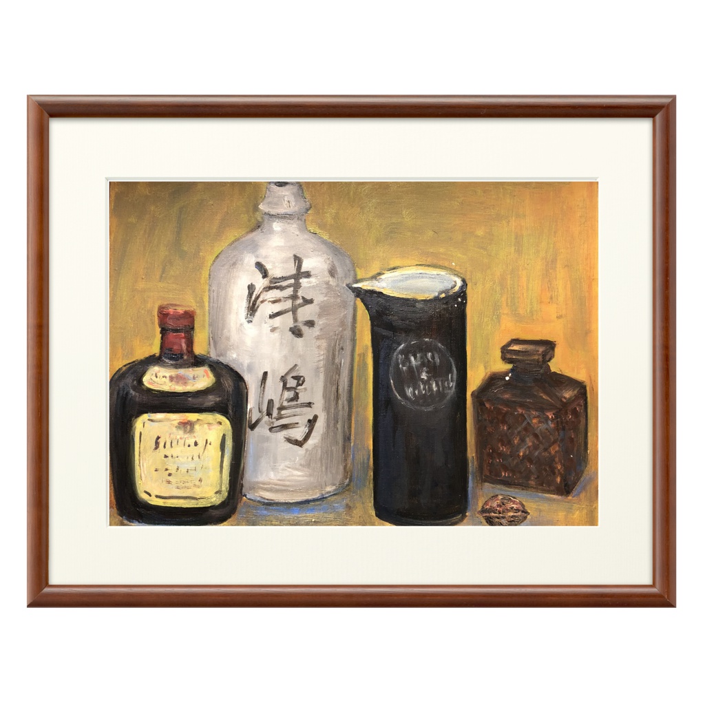 お酒色々 【複製画 A2.A3.A4 額付】