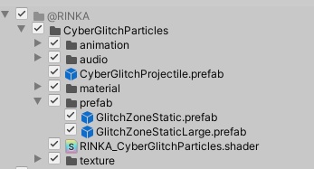 サイバーグリッチパーティクル / CyberGlitchParticles
