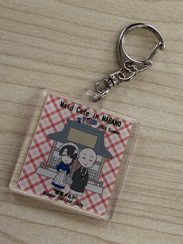 出張長野 四角形アクリルキーホルダー