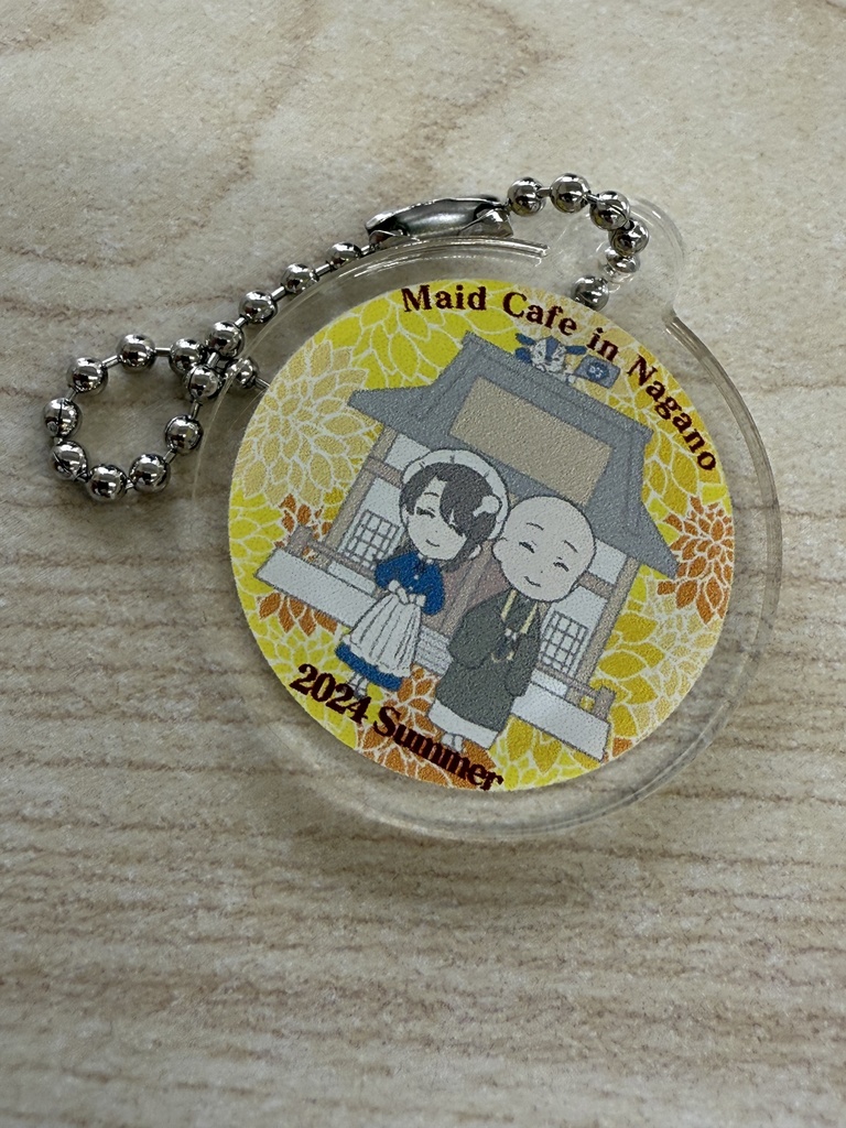 出張長野 丸型アクリルキーホルダー