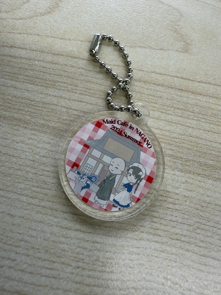 出張長野 丸型アクリルキーホルダー