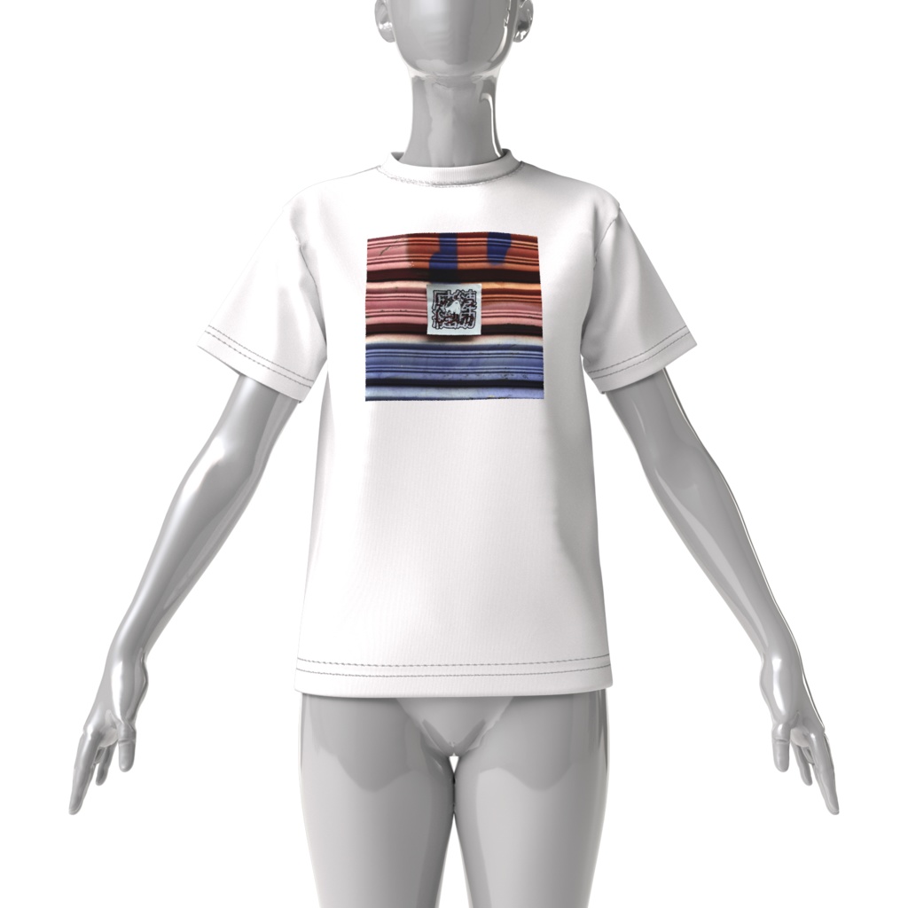 しっしっしっしっ笑Tシャツ ビッグシルエット ホワイト