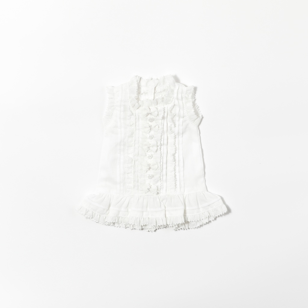 薔薇密教 ピンタックノースリーブブラウス