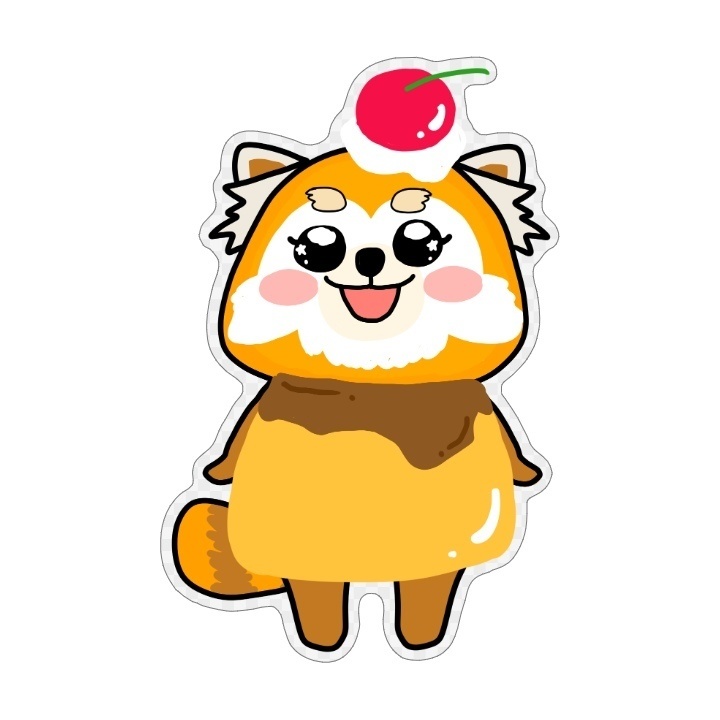 【ステッカー/ぷりん】『おうのすきなものぷりん！』