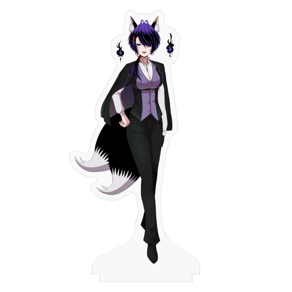 【常設グッズ】アクリルスタンド‐スーツ衣装【漆紫狐々】