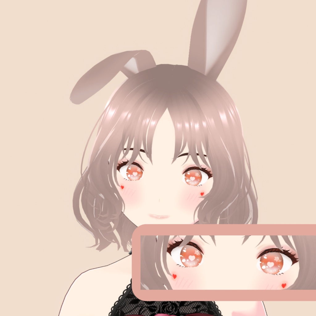 [VRoid Texture] Orange Dreamy Heart Eyes (Irises) Texture - FREE