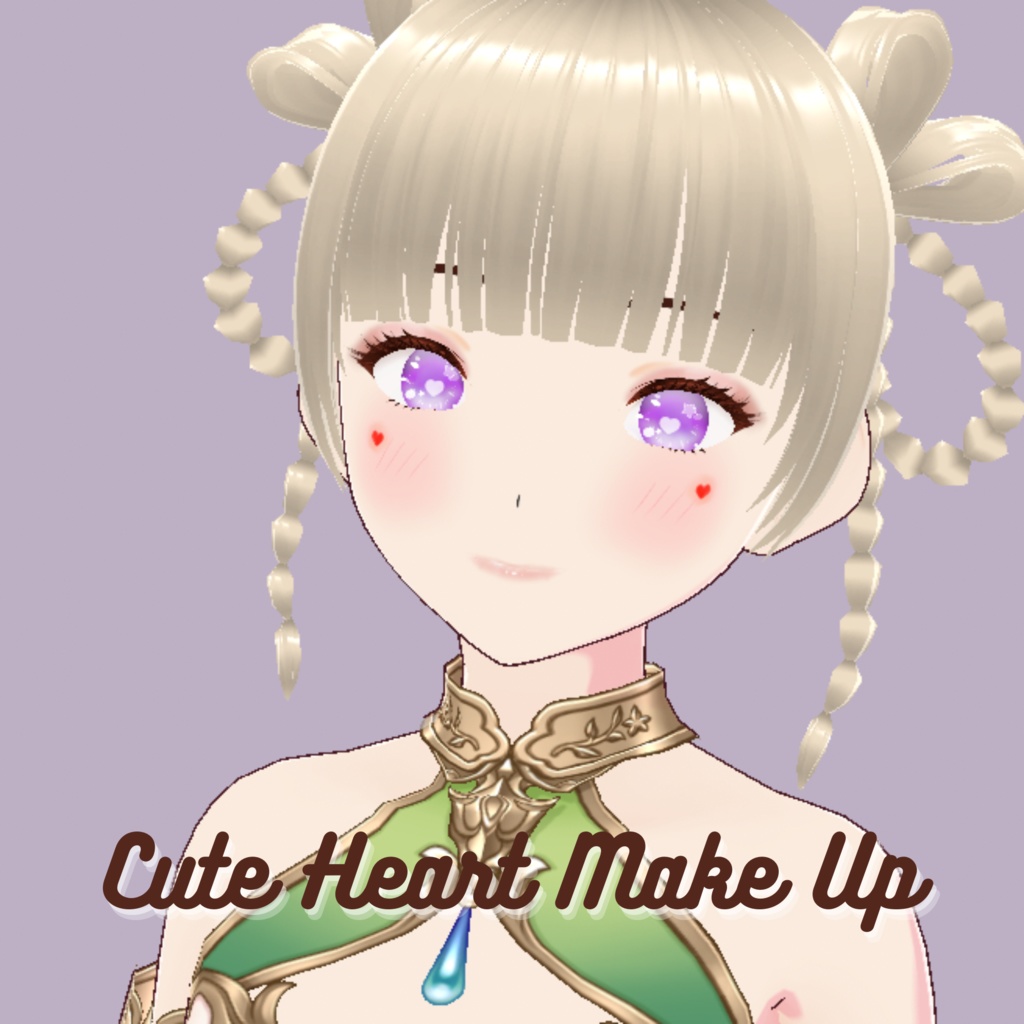 [VRoid Texture] Cute Heart Make Up Texture