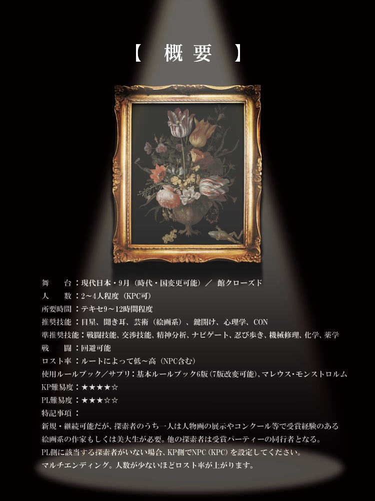 【CoCシナリオ】「Fに捧ぐ偏愛」SPLL:E198215