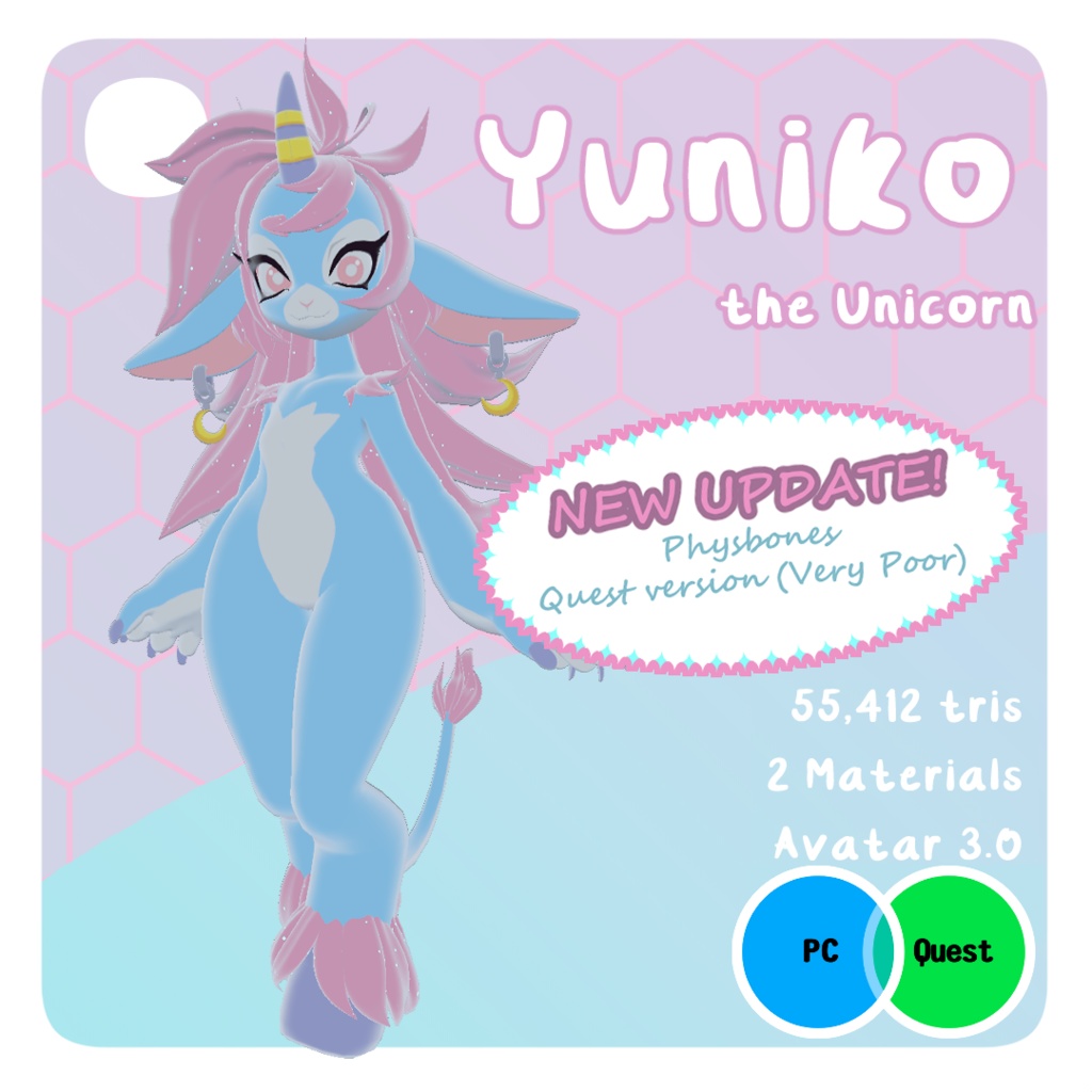 VRChat Avatar - Yuniko the Unicorn (NEW UPDATE!)