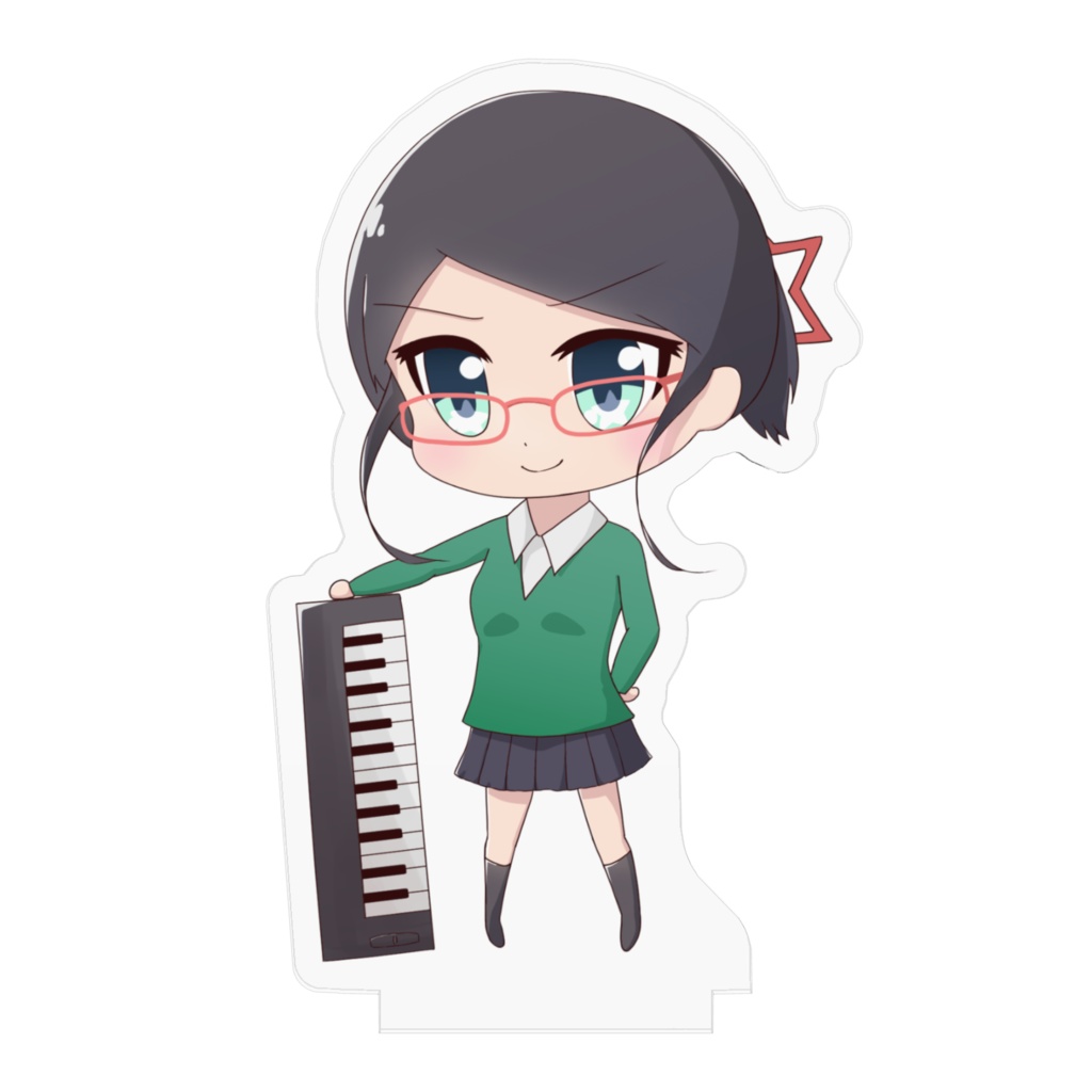 めがねスターアクリルフィギュア/台座スタンド付き