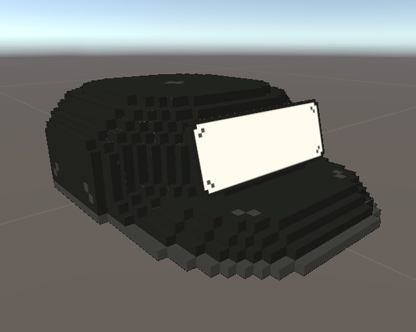 ボクセル オオカミ帽子 装飾 3Dモデル