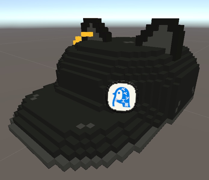 ボクセル オオカミ帽子 装飾 3Dモデル