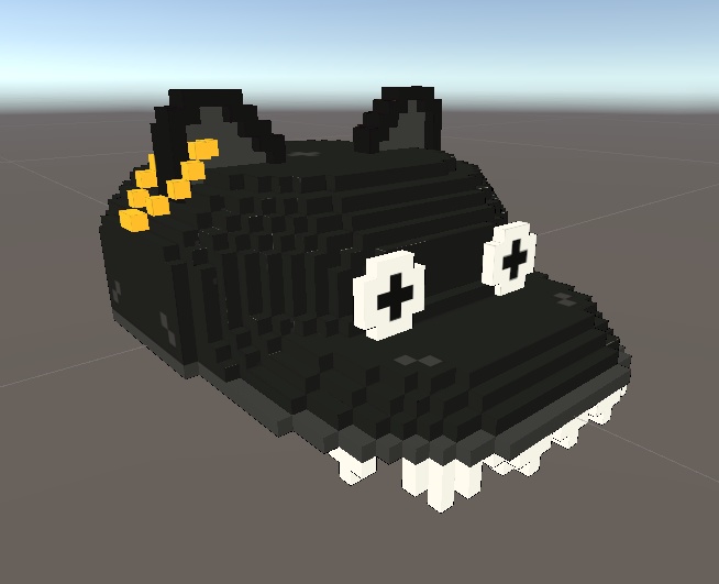 ボクセル オオカミ帽子 装飾 3Dモデル