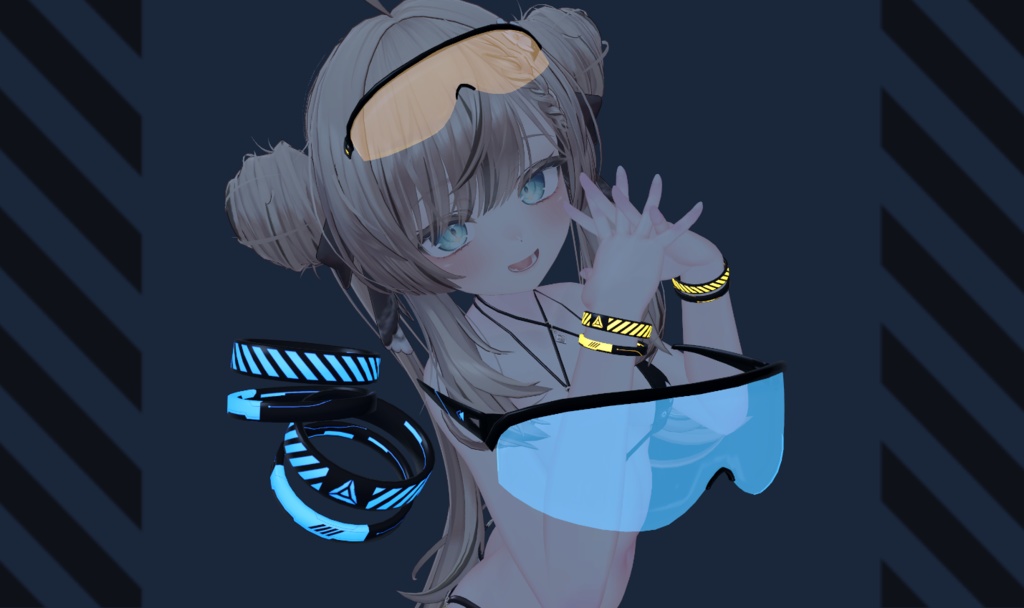 【MA対応】- Swimwear Tech Acc -【VRChat】