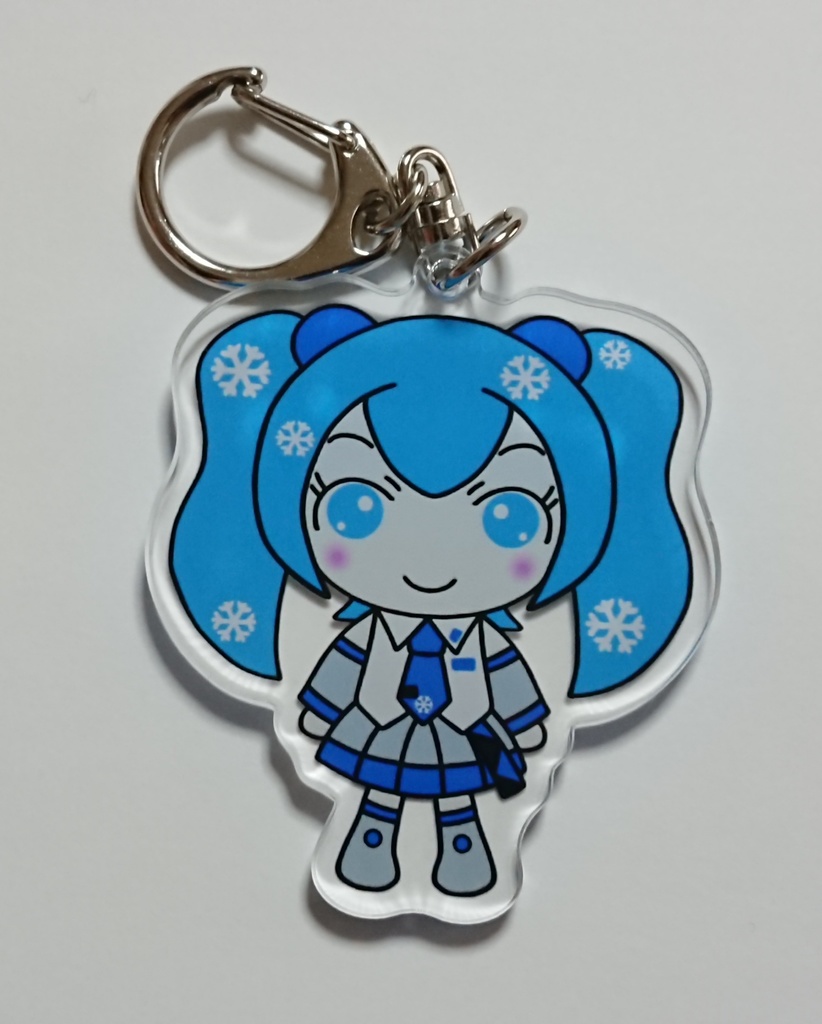 雪ミクちゃんアクリルキーホルダー