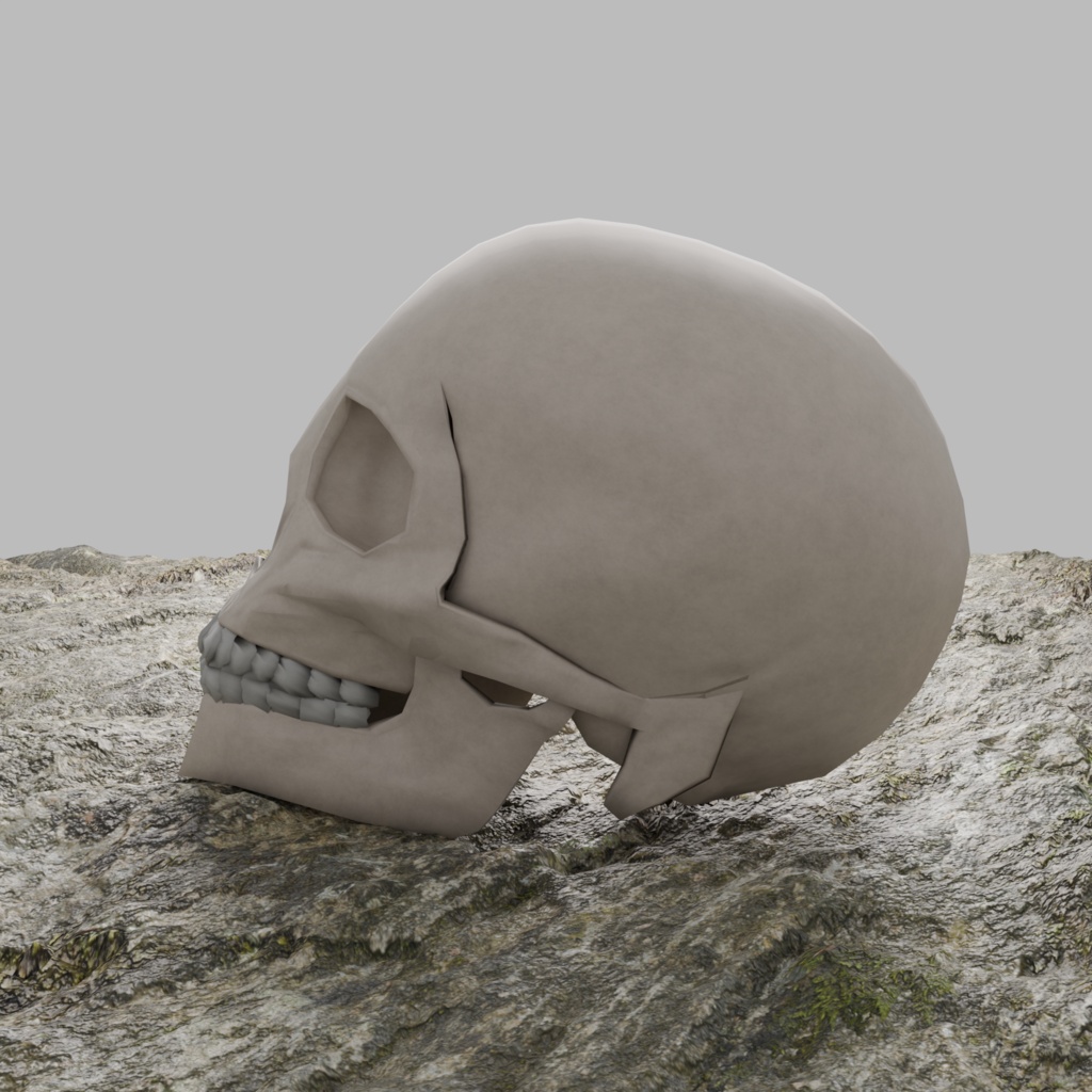 骸骨3Dモデル|Unity対応&軽量