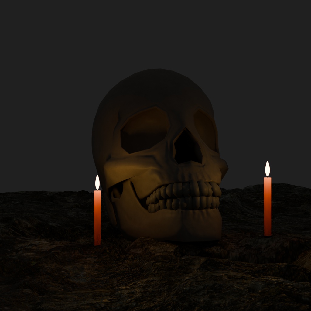 骸骨3Dモデル|Unity対応&軽量