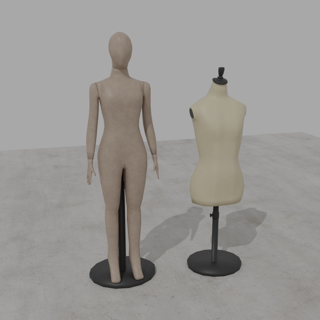 マネキン3Dモデル 2体｜Unity対応