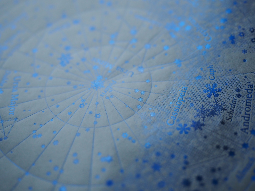 綺羅星紙 夜光(白+青箔)