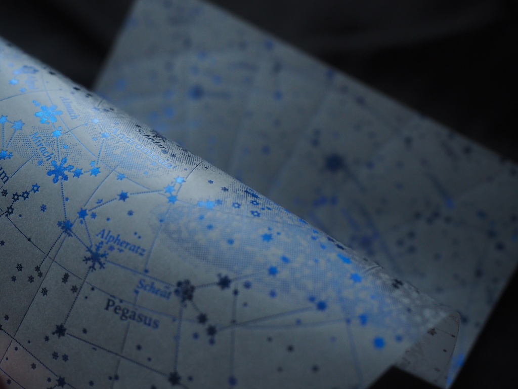 綺羅星紙 夜光(白+青箔)