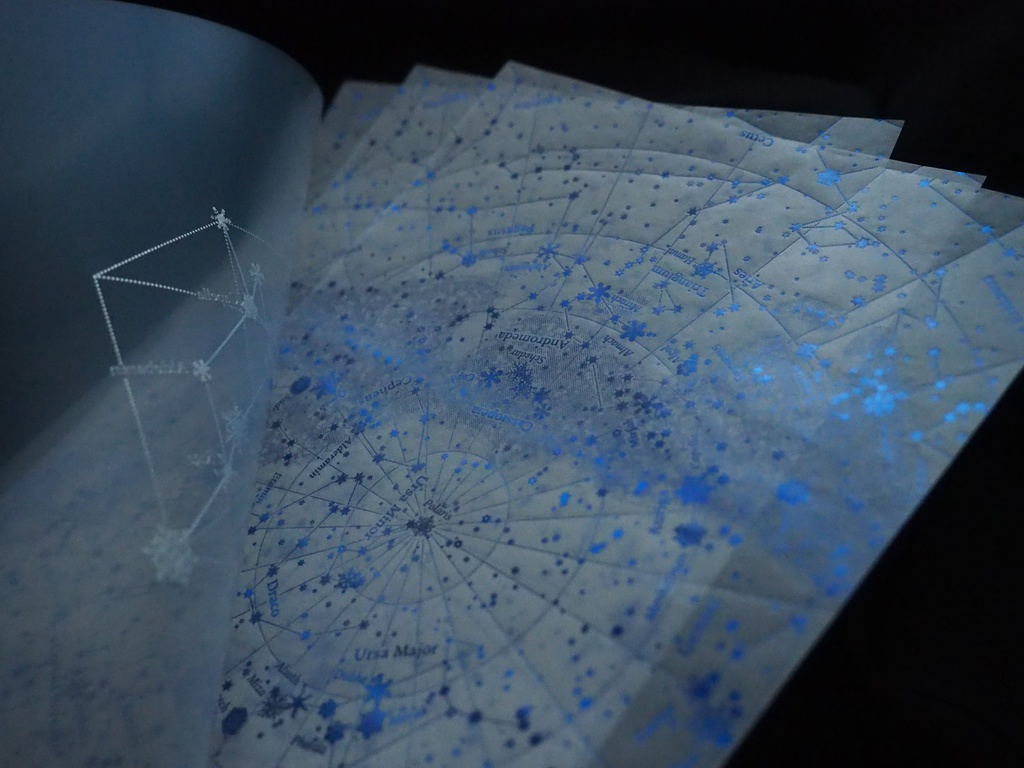 綺羅星紙 夜光(白+青箔)