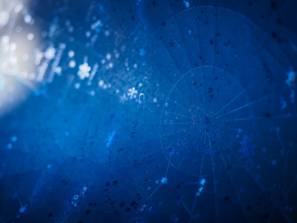 綺羅星紙 夜光(濃紺+青虹箔)