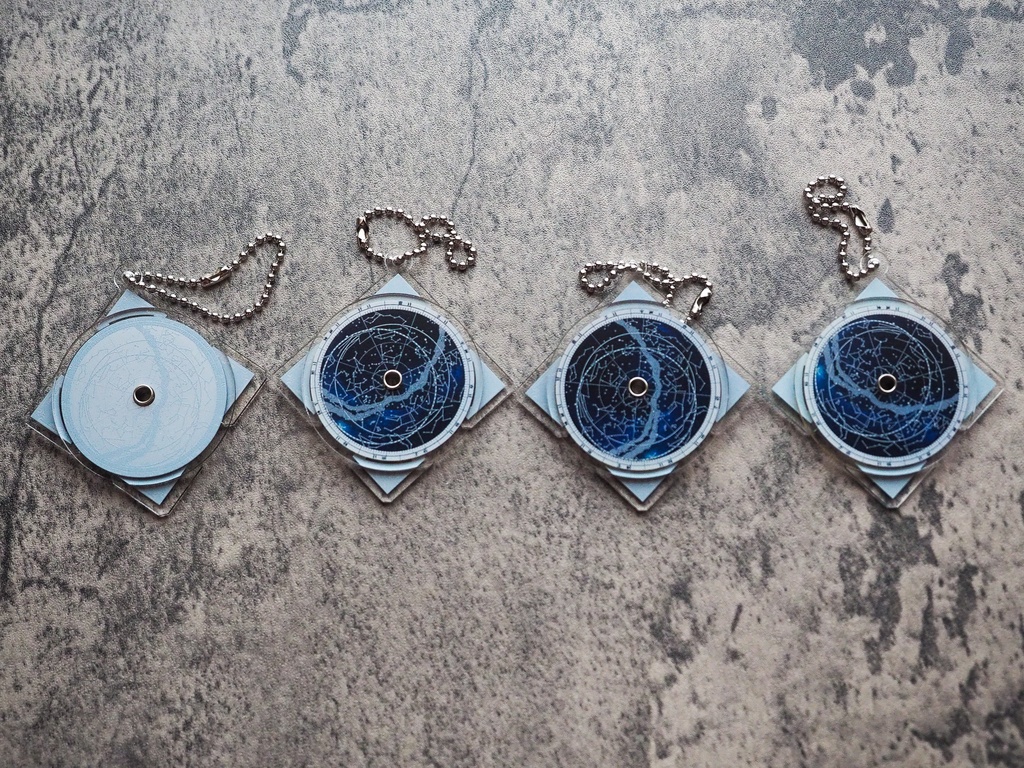 懐中星天儀(回転式アクリルキーホルダー)