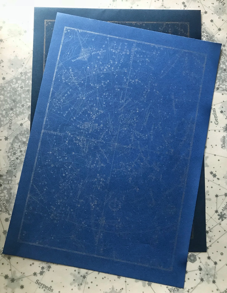 星座図レターパッド(青銀)