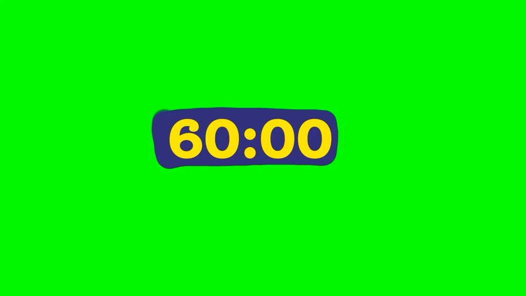 【60分カウントダウンタイマー】4K/無音/商用OK