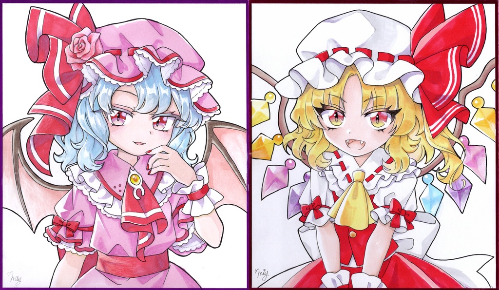 【色紙】スカーレット姉妹