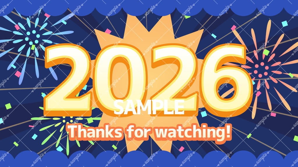 【配信用素材】🎆お正月配信待機画面🎆-New Year Waiting Screen-
