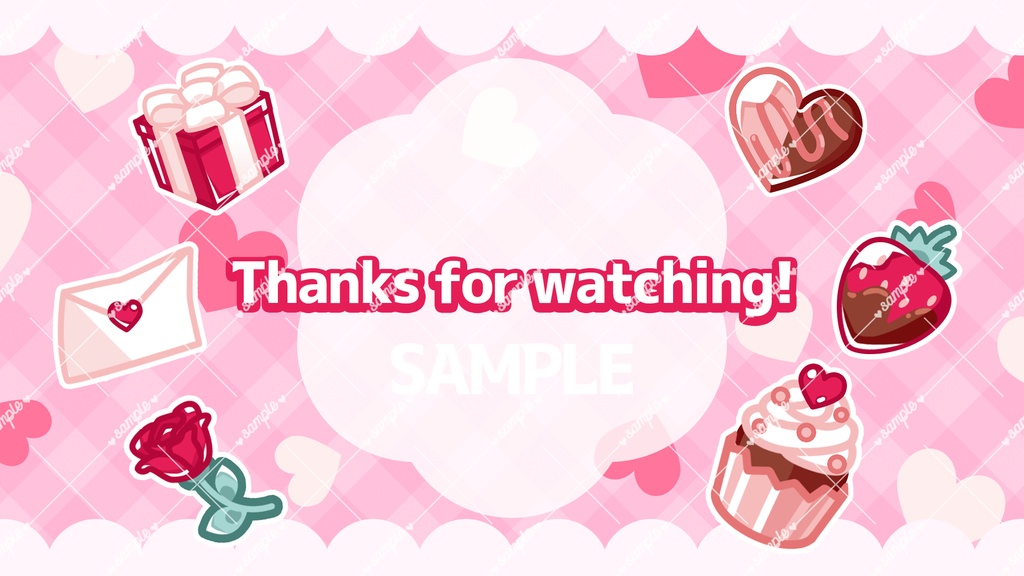 【配信用素材】💘バレンタイン配信待機画面🍫-Valentine Waiting Screen-