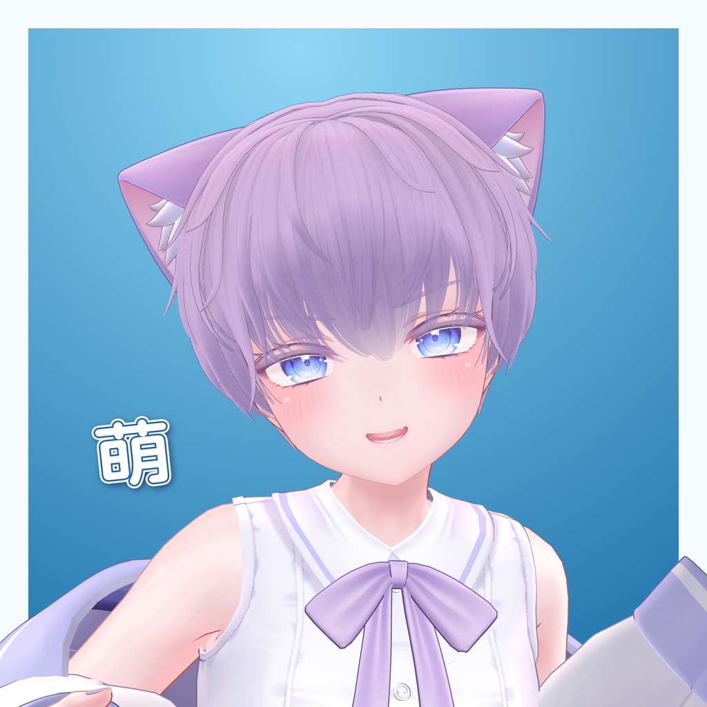【VRChat想定】ふんわりボーイッシュヘアー