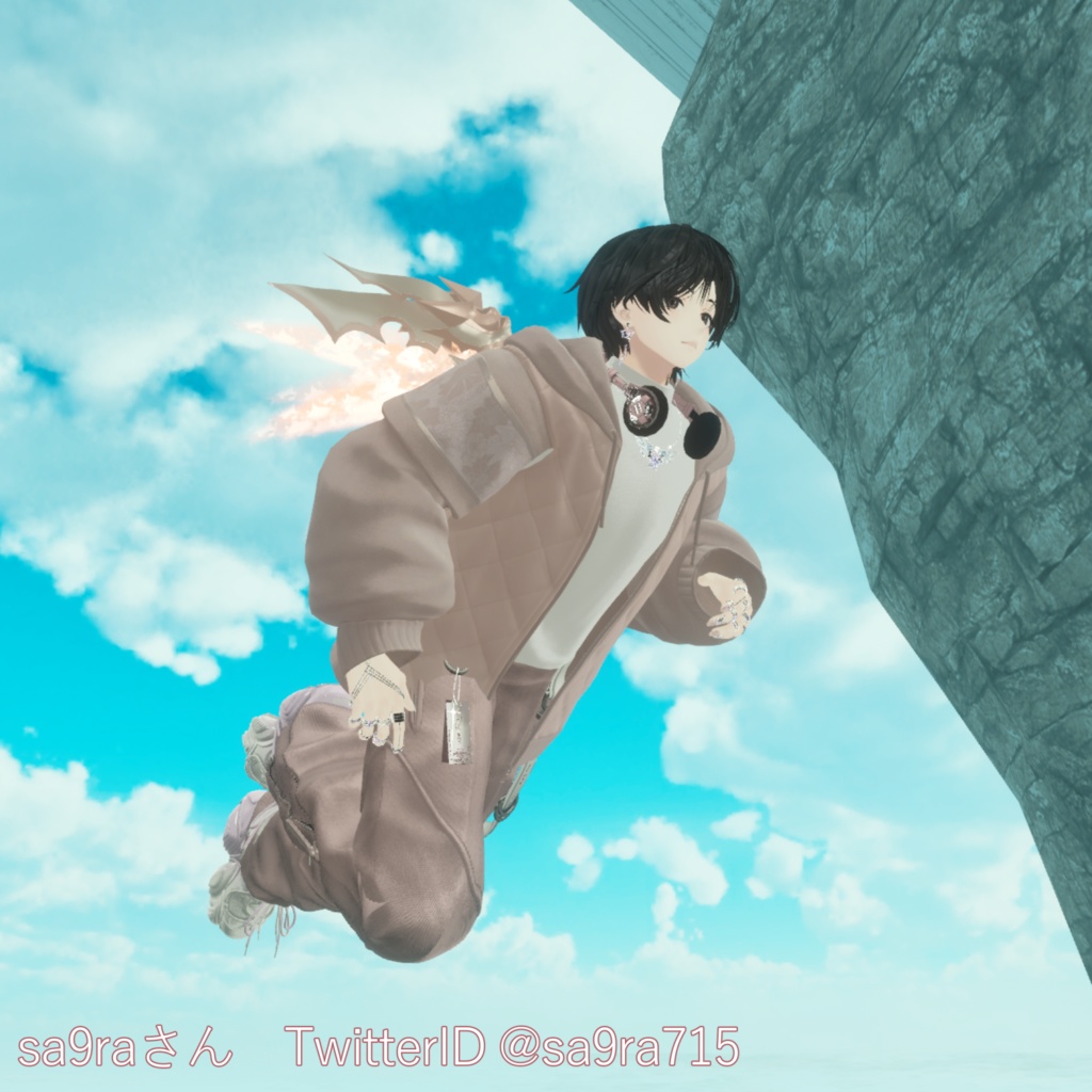 【VRC想定翼型装飾品】Chalybs_ala