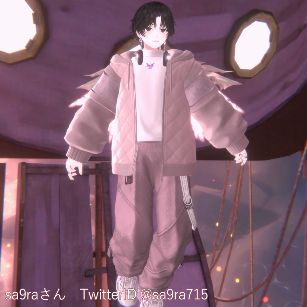 【VRC想定翼型装飾品】Chalybs_ala