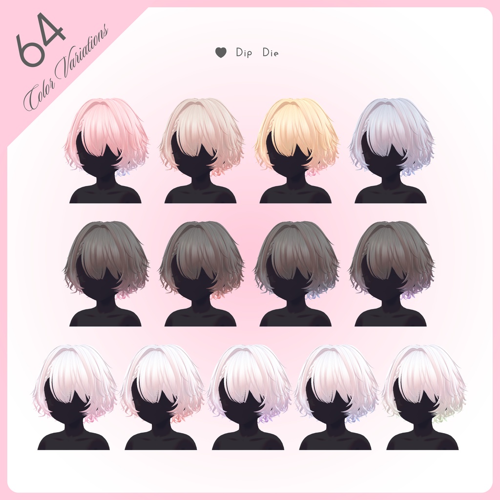 【VRChat】くしゃボブヘアー