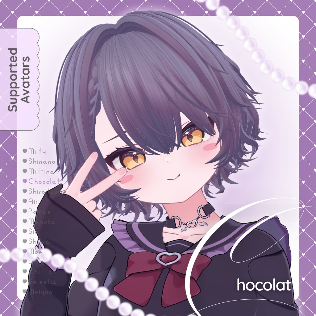 【VRChat】くしゃボブヘアー