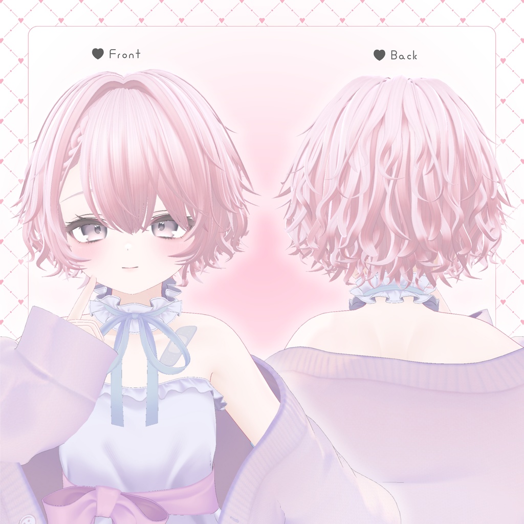 【VRChat】くしゃボブヘアー