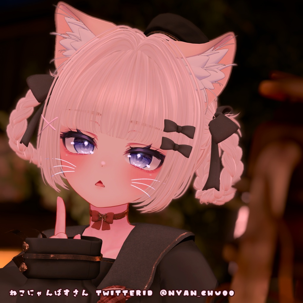 【VRChat】zirai_twin_hair
