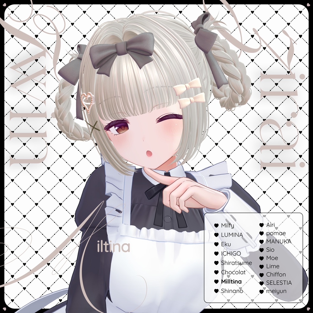 【VRChat】zirai_twin_hair