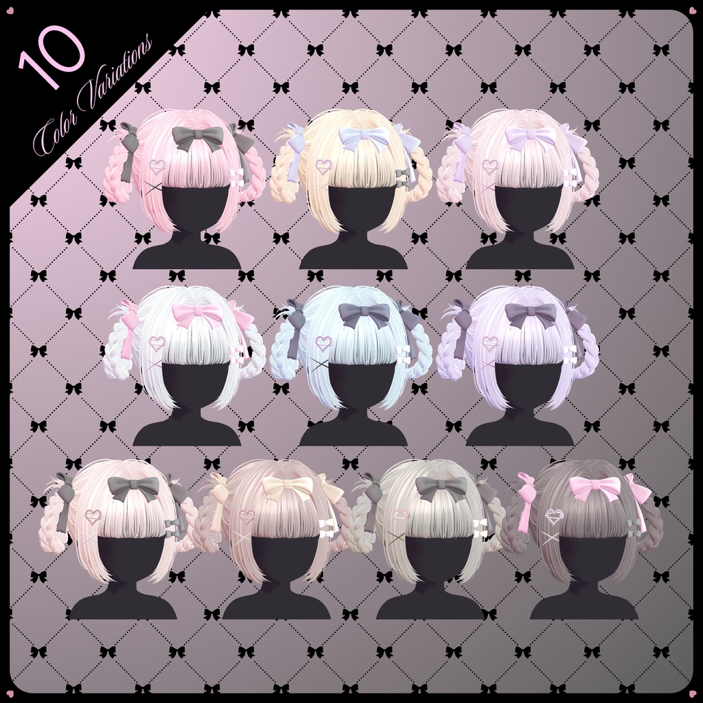 【VRChat】zirai_twin_hair