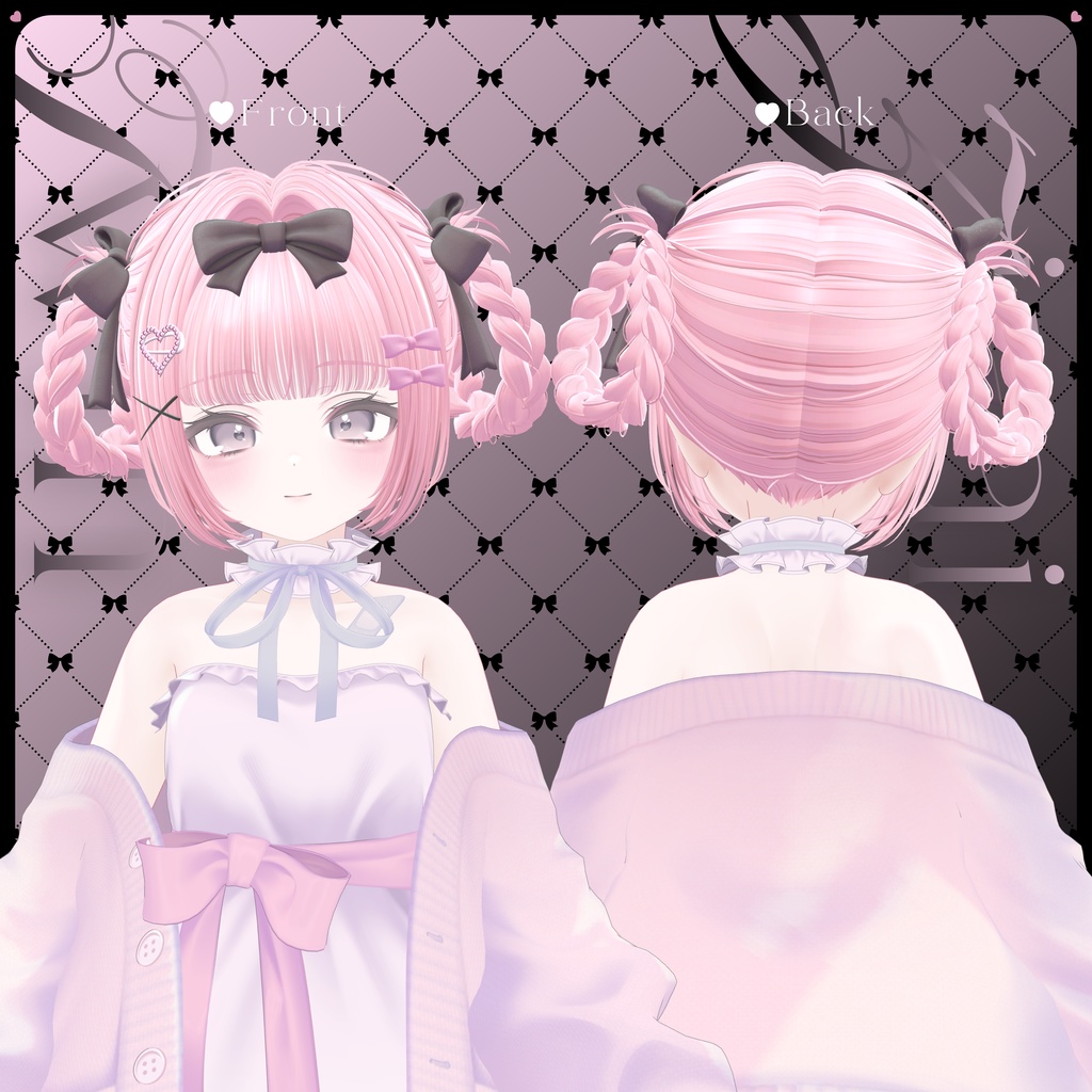 【VRChat】zirai_twin_hair