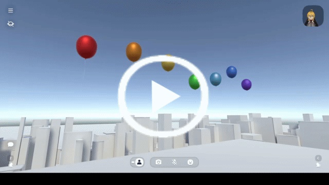 【cluster用】動く!ふわふわ風船【Unity】