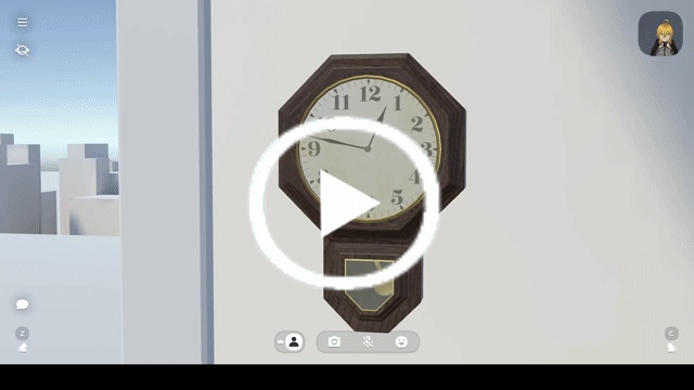 【cluster用】動く!ふりこ時計 (レトロ風)【Unity】