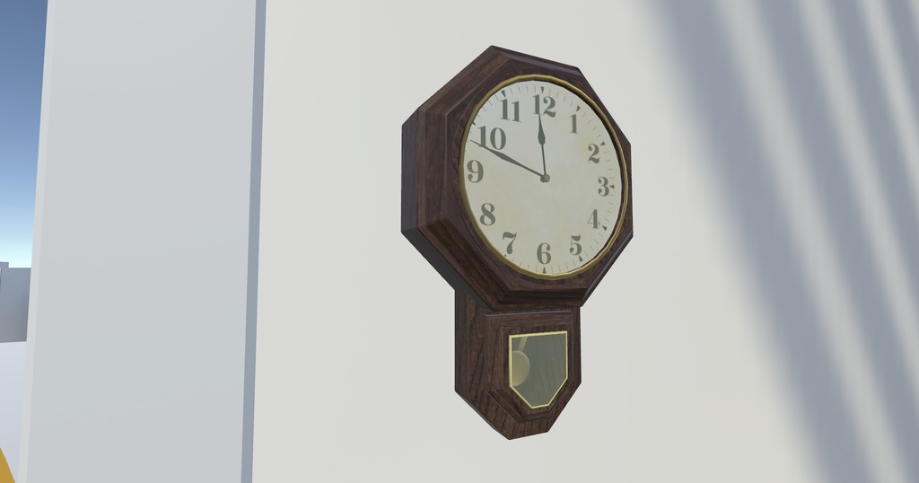 【cluster用】動く!ふりこ時計 (レトロ風)【Unity】