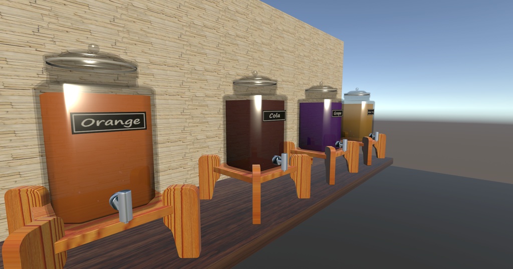 【cluster用】注げる!飲める ドリンクバー【Unity】