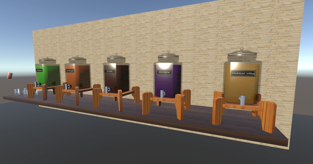 【cluster用】注げる!飲める ドリンクバー【Unity】